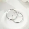 Xuping Brincos de Argola Grandes Exagerados Personalizados Transfronteiriços Europeus e Americanos Aço Inoxidável Simples Geométricos Círculo Liso Brincos Venda por Atacado Personalização