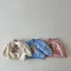 Roupas Infantis Estilo Coreano Outono Inverno Bebê Recém-nascido Macio Fofo Ursinho Forrado com Lã Capuz Estiloso Tendência Roupas Infantis de Manga Longa com Desenho