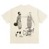 Senhoras Stephen Curry Curry Manga Curta Estrela Americana da NBA