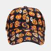 Comercio exterior nuevo gorra de béisbol con estampado de calavera de ojos rojos gorra de Halloween para hombres y mujeres sombrero de sol hip-hop callejero moda