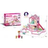 Casa de Princesa para Niñas Transfronteriza Castillo de Simulación Casa de Muñecas Ensamblable Traje de Villa Casa de Juego para Niños Juguetes Educativos
