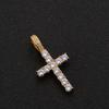 Cadena cubana de circonitas de 4 mm Colgante de cruz Anka egipcia de circonitas micro incrustadas hip hop europeo y americano collar para hombre