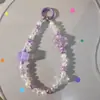 Corrente de Celular Pingente Flor de Cerejeira Transparente Estilo Ins Acessório de Bolsa Versátil Pingente Chaveiro Fonte de Suprimentos