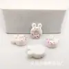 Mini Trompete Desenho Animado Coelho Fofo Comida Torrada diy Cola de Creme Capa de Celular Grampo de Cabelo Lope Material de Resina