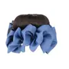 Adereço de Coque Azul para Cabelo com Presilha de Garra, Coque para Adicionar Volume, Penteado de Coque Fácil, Acessório de Cabelo de Coque com Flor