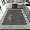 Tapetes de Piso para Cozinha São Antiderrapantes, à Prova de Óleo, Laváveis com Pano, Laváveis, Tapetes Impermeáveis e Resistentes a Manchas de PVC, Especiais para Uso Doméstico, Tapetes de Piso para Cozinha de Cobertura Total