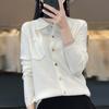 Top de Punto de Lana con Solapa para Mujer 2023 Primavera y Otoño Nuevo Explosiones Suéter Cuello Polo Pulóver Interior Camiseta Básica para Mujer