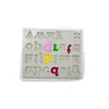 Molde de Silicone com 26 Letras Maiúsculas e Minúsculas e Números para Assar Bolos de Fondant, Decoração de Chocolate e Uso Doméstico