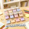 Goma de Reloj de Arena Macaron Tuqiang - Goma de Borrar Creativa que recoge las virutas, alto valor estético, papelería limpia y de bajo residuo para estudiantes de primaria