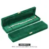 Caja de Joyería con Esquinas Redondeadas y Hebilla Dorada, Delicada Caja de Terciopelo para Anillos, Caja para Collares, Caja para Pulseras, Caja de Regalo de Embalaje para Joyería de Hierro