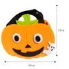 Bolsa de Doces de Halloween, Adereço de Feltro, Acessório de Fantasia, Bolsa Portátil de Abóbora para Crianças, Cesta de Abóbora, Bolsa Tote