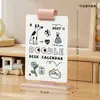 Calendário Cartoon Doodle 2027 Planejador de Check-In para Estudantes Livro Calendário para Alívio do Estresse Ornamento de Mesa Criativo de Alto Valor