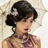 Nuevo accesorio para el cabello de mariposa morada con amuleto tradicional, pasador Hanfu, accesorio versátil de pinza lateral para uso diario