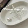 Joyería de Plata S925 Plata Pura Diseño Cool Estilo Dongdaemun Coreano Collar de Gota de Agua Cepillada Estilo Ins Versátil que Realza la Clavícula