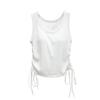 Camisola Pequeña para Mujer Primavera y Verano Ropa Exterior con Almohadilla en el Pecho Ajustable con Cordón Top de Tirantes I para Verano