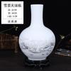 Adornos de Jarrón de Cerámica de Jingdezhen para Sala de Estar, Arreglos Florales, Decoraciones de Estilo Chino, Jarrones de Porcelana, Jarrones Decorativos, Jarrones de Melón de Invierno, Flores Secas