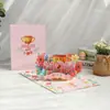 Nueva Tarjeta de Felicitación Creativa para el Día de la Madre Mejor Mamá Pop-Up Plegable Bendición de Gratitud Regalo Tarjeta Pequeña Venta al por Mayor para Exportación