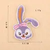 Etiqueta de bordado computador acessórios de vestuário animal de desenho animado fofo coelho macaco patch bordado autoadesivo transfronteiriço tecido bordado