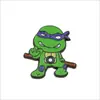 Broche de Aleación de Tortuga de Dibujos Animados Insignia Creativa de Animación para Niños Accesorios Colgantes para Mochila Escolar Uniforme Escolar Regalo