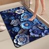 Lujo Ligero Flor Tridimensional Puerta de Baño Absorbente Antideslizante Alfombra para Pies de Secado Rápido Alfombra Resistente al Desgaste y a la Suciedad para Puerta de Baño
