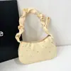Bolso sencillo de un hombro para debajo del brazo, nuevo y elegante bolso casual grande de capacidad para mujer 2026 con estampado de estrellas y diseño plisado