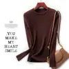Camiseta Interior de Punto Fina y Elegante con Cuello Redondo para Mujer Otoño e Invierno 2023 Nuevo Estilo Tejido de Punto con Manga Larga Negro