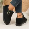 Hebilla de Cinturón Otoño e Invierno Zapatos de Algodón Birkenstock con Más Terciopelo Zapatos Peludos Cálidos para Mujer Calzado Exterior Perezoso Transfronterizo Zapatos para Mujer
