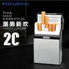 Estuche para cigarrillos con acabado cepillado de aluminio, para paquete de 20, especialmente diseñado para cigarrillos gruesos, sellado, resistente a la presión, a prueba de humedad, adecuado como regalo para hombres
