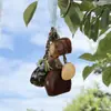 Sino Pendente de Casca de Planta Tecido à Mão Natural, Sino Pendente de Casca de Planta Estilo Floresta Feito à Mão, Pingente de Mochila