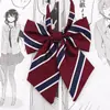 Colección de Pajaritas RayadasPajarita JK Sin Corbata Plana con Plumas Estilo Japonés Camisa de Uniforme Escolar Estilo Estudiante