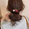 Elástico de Cabelo Versátil Estilo Coreano para Mulheres, Prendedor de Coque, Corda de Cabelo Elástica, Acessório de Cabelo de Desenho Animado