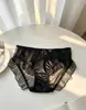 Calcinhas Rendadas Picantes com Estampa de Leopardo e Bolinhas, Pretas e Brancas Vazadas de Cintura Alta Finas para Mulheres