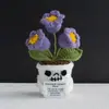 Boneca de Tecido Engraçada Popular Transfronteiriça Plantas Ornamentos de Mesa Plantas em Vasos de Lã Tricotados Buquê de Halloween Presentes
