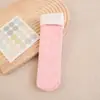 Meias de Neve de Algodão Coloridas com Listras Verticais para Outono e Inverno com Forro de Fleece Espessadas Meias de Dormir Femininas Meias de Cano Médio Versáteis Meias de Chão para Preguiçosos