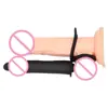 C357 Anel Vibratório de Duas Aberturas, Plug Anal de Silicone Bullet Vibratório para Uso com Ressonância