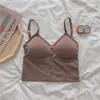 Japão e Coreia do Sul Transfronteiriço Roscado Tamanho Grande Costas Bonitas Push-up Slim-fit Envolto no Peito Sem Costura Vestimenta Externa Vest