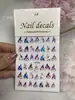 Pegatina de uñas estilo japonés nueva de fábrica, cinta de ballet, estrella, luna, mariposa de ensueño, llama, decoración de pegatina de uñas en blanco y negro