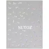 Adesivos de Nail Art Transfronteiriços Novos Adesivos Quentes de Venda para o Ano Novo Coração Doce com Glitter Fita Laço Adesivos de Unha Adesivos
