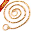 Corrente de Cobra Hanle Dourada Pet Metal P Corrente Grande, Média e Pequena Anel de Pescoço para Cachorro Coleira de Cachorro