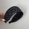 Faixa de cabelo pequena floral com bolinhas pretas e brancas de aba larga 2025 novo grampo de cabelo de pressão xampu de cabelo de alta qualidade estilo estrangeiro faixa de cabeça