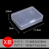Wg6Qpp Caja Pequeña Rectangular Caja de Plástico Caja de Embalaje Tornillo Pequeño Hogar Caja de Almacenamiento Transparente Joyería Piezas de Ferretería