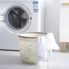 Cesta de Almacenamiento Redonda Hueca para Artículos Varios, Cesta de Almacenamiento para Artículos de Limpieza del Hogar, Cesta para Ropa Sucia, Fabricante de Cestas de Almacenamiento de Mimbre de Plástico