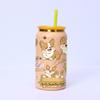 Vaso Termo de Acero Inoxidable 304 Transfronterizo Chapado en Oro 16oz Tarro Mason Simple de Gran Capacidad Oficina Ventosa
