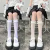 Lolita estilo japonês renda coração verão meias finas de panturrilha média Jk macio menina branco doce respirável meias de panturrilha