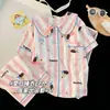 Conjunto de Tres Piezas de Pijamas Infantiles para Niñas, Algodón Nube, Estilo Princesa Primavera y Verano, Nuevo Estilo 2026, Manga Corta, Ropa de Casa Dulce y Linda para Niñas