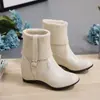 19 outono e inverno estilo western nova moda elástico interno costura tricotada botas femininas estudante fundo muffin desejo