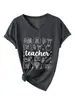 Maestra ayúdalos Amazon eBay sitio independiente moda casual para mujer camiseta de manga corta con cuello en V comercio exterior