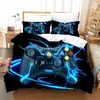 Juego de tres piezas 3D digital nuevo estampado de patrón de control de juego 3D ropa de cama comercio exterior textil para el hogar venta al por mayor transfronteriza
