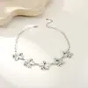 Collar de Acero Inoxidable con Piedra Ojo de Gato de Flor Estilo Europeo y Americano Transfronterizo Cadena para Clavícula Exagerada de Diseño Nicho para Mujer Venta al por Mayor
