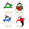Navidad Lindo Pingüino Pequeño Micro Paisaje Adornos Paisaje de Nieve Llavero Colgante Pingüino Antártico Animales Pequeños